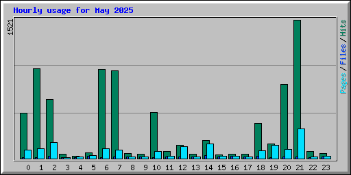 Hourly usage for May 2025