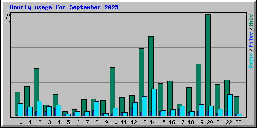 Hourly usage for September 2025