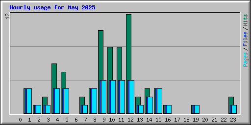 Hourly usage for May 2025