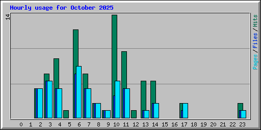 Hourly usage for October 2025