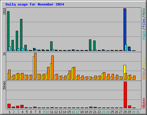 Daily usage for November 2024