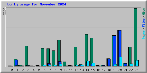 Hourly usage for November 2024