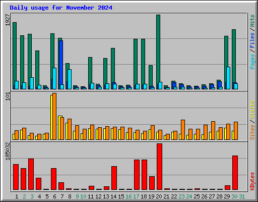 Daily usage for November 2024