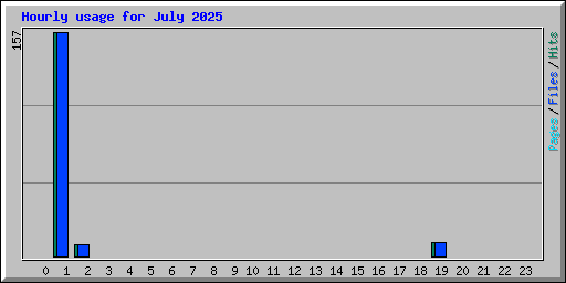 Hourly usage for July 2025