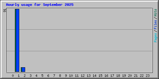 Hourly usage for September 2025